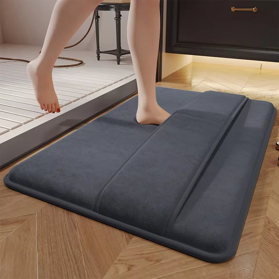 Alfombra super absorbente para baño.