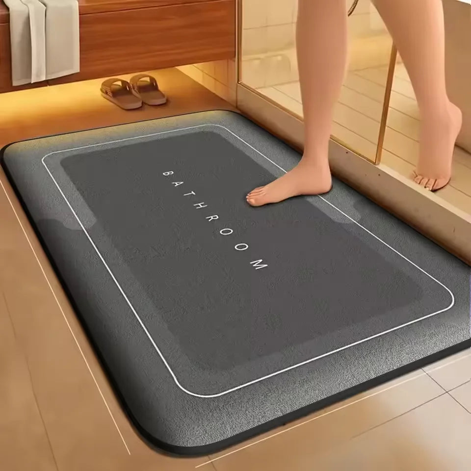 Alfombra super absorbente para baño.